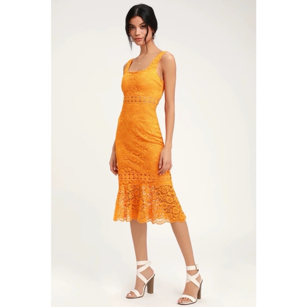 Lulus crochet midi dress